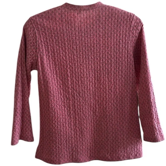 Quilted Reversible Jacket Pink Print M - Picture 4 of 5